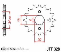 JT SPROCKETS Pignon JT SPROCKETS acier standard 328 - 520