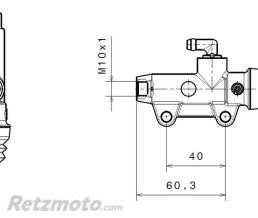 Ma�tre cylindre frein Brembo PS13 Entraxe 40mm-910A90390