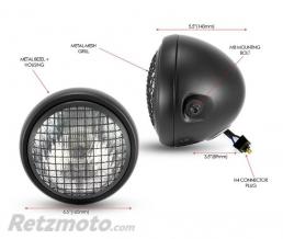 Phare noir mat style SCRAMBLER 2 (165mm)