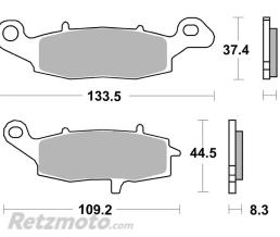 Plaquettes de frein BREMBO route/sport m�tal fritt� - 07KA19SR