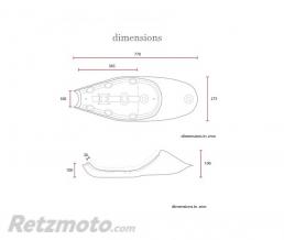 Coque ar cafe racer/Selle adaptable Harley-Davidson marron 