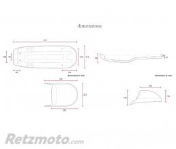 Selle adaptable Honda CX 500 noire 