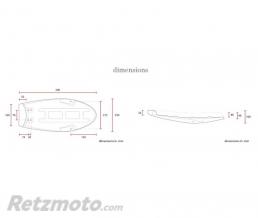 Selle adaptable Yamaha SR 400 noire avec RACK 