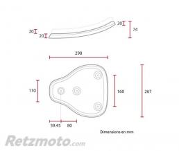 Selle bobber solo noire (petite taille) 