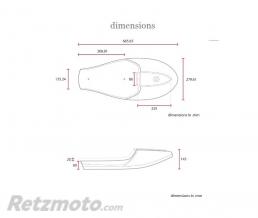 Selle caf� racer noire 