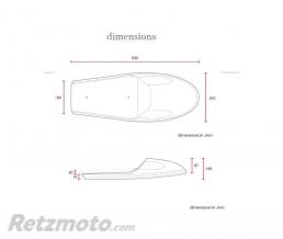 Selle caf� racer noire 