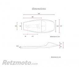 Selle flat track noire 