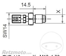 JMP- TYP410 M10X1.00 + X STAINLESS