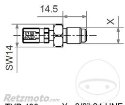 JMP- TYP430 3 / 8-24 UNF + Y INOXYDABLE