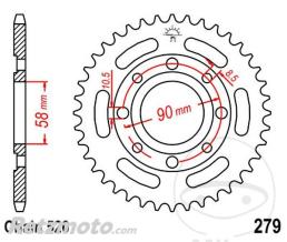JT SPROCKETS Couronne 35 Dents Pas 520