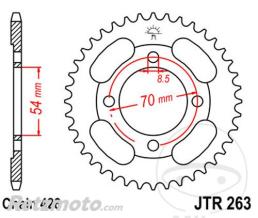 JT SPROCKETS Couronne 36 Dents Pas 428
