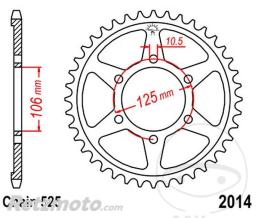 JT SPROCKETS Couronne 37 Dents Pas 525