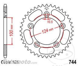 JT SPROCKETS Couronne 38 Dents Pas 525