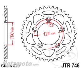 JT SPROCKETS Couronne 39 Dents Pas 520