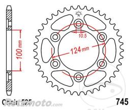 JT SPROCKETS Couronne 39 Dents Pas 525