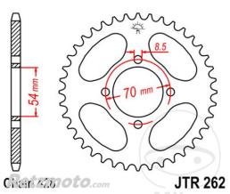JT SPROCKETS Couronne 40 Dents Pas 428