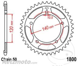 JT SPROCKETS Couronne 40 Dents Pas 530