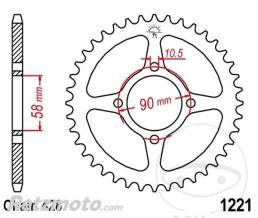 JT SPROCKETS Couronne 42 Dents Pas 428