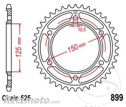 JT SPROCKETS Couronne 45 Dents Pas 525