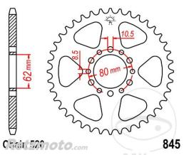 JT SPROCKETS Couronne 49 Dents Pas 520