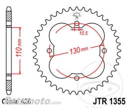 JT SPROCKETS Couronne 50 Dents Pas 428