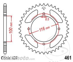 JT SPROCKETS Couronne 52 Dents Pas 420