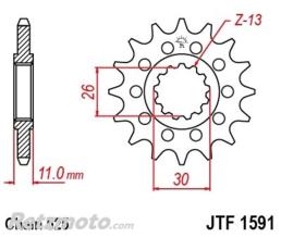 Kit cha�ne Yamaha MT 07 EK/JT 525SRX2 16X43 Renforc�/couronne standard