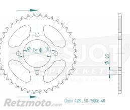 ESJOT Couronne 40 Dents Pas 428 Keeway Speed 125