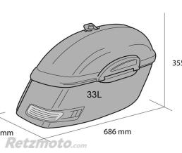 Sacoches Laterales Rigides Mod�le Touring avec support KF inclus 33L