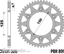 Kit cha�ne EK/PBR 520 SRX2 - 13/50-116 - Couronne alu standard