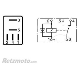 Relais inverseur 5 p�les 12v