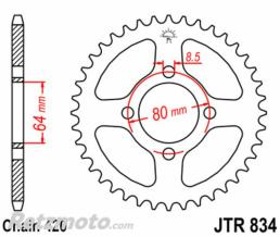 JT SPROCKETS Couronne 28 Dents JT SPROCKETS acier standard - 420