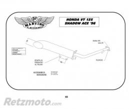 Silencieux LEGEND Honda VT 125 SHADOW '99 Chrom� 