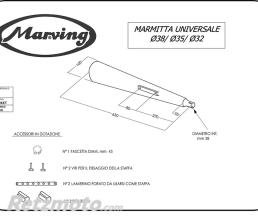 Silencieux Universel Chrom� M17 Non Homologu� �32-35-38