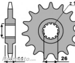 Kit cha�ne Yamaha FZ8/Fazer 8 ABS DID 525VX3 16x47 renforc�e(couronne standard)