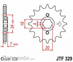 Kit cha�ne Honda MTX125 D.I.D 520VX2 13x40 (couronne standard)