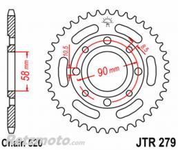 Kit cha�ne Honda MTX125 D.I.D 520VX2 13x40 (couronne standard)