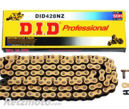 Cha�ne de transmission D.I.D 428 NZ or/noir 120 maillons