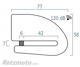 Bloque disque Alarme XENA XX6 Bluetooth