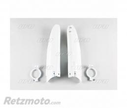 Protections de fourche UFO blanc Suzuki RM125/250