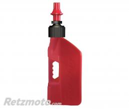 Bidon d'essence TUFF JUG 10L rouge translucide/bouchon rouge