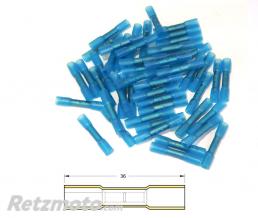 Bout � bout � sertir thermo-r�tractable BIHR �1,5/2,5mm� - 50pcs transparent bleu