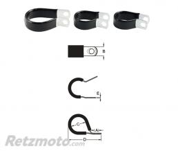 Serre-c�ble BIHR inox caoutchouc fin �14,3mm 10 pi�ces