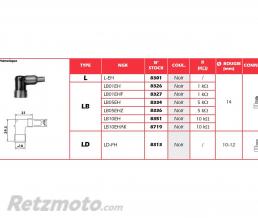 Anti-parasite NGK LB10EH noir pour bougie avec olive