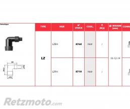 Anti-parasite NGK LZFH noir pour bougie sans olive