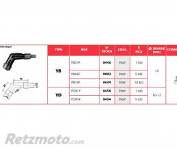 Anti-parasite NGK YB10F noir pour bougie sans olive