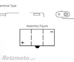 Batterie YUASA 6N12A-2C/B54-6 conventionnelle