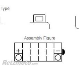 Batterie YUASA YB14-B2 conventionnelle