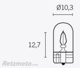 Boite de 10 ampoules V PARTS T10 12V-3W