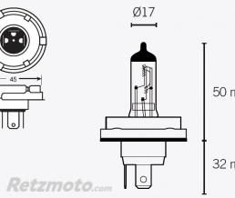 Boite de 10 ampoules halog�ne V PARTS H5 12v-60/55W